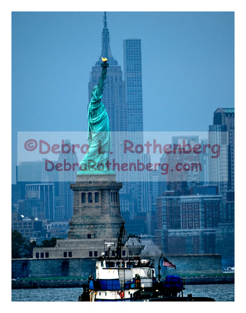 Statue of Liberty and Empire State Building