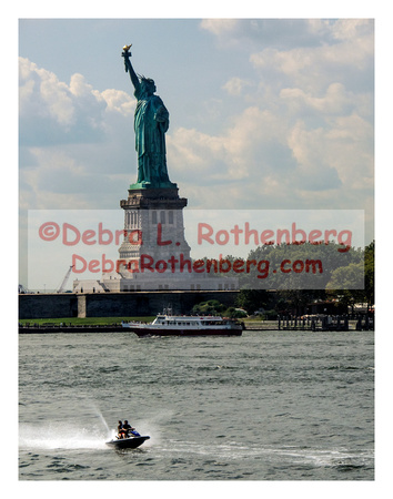 Statue of Liberty and boat